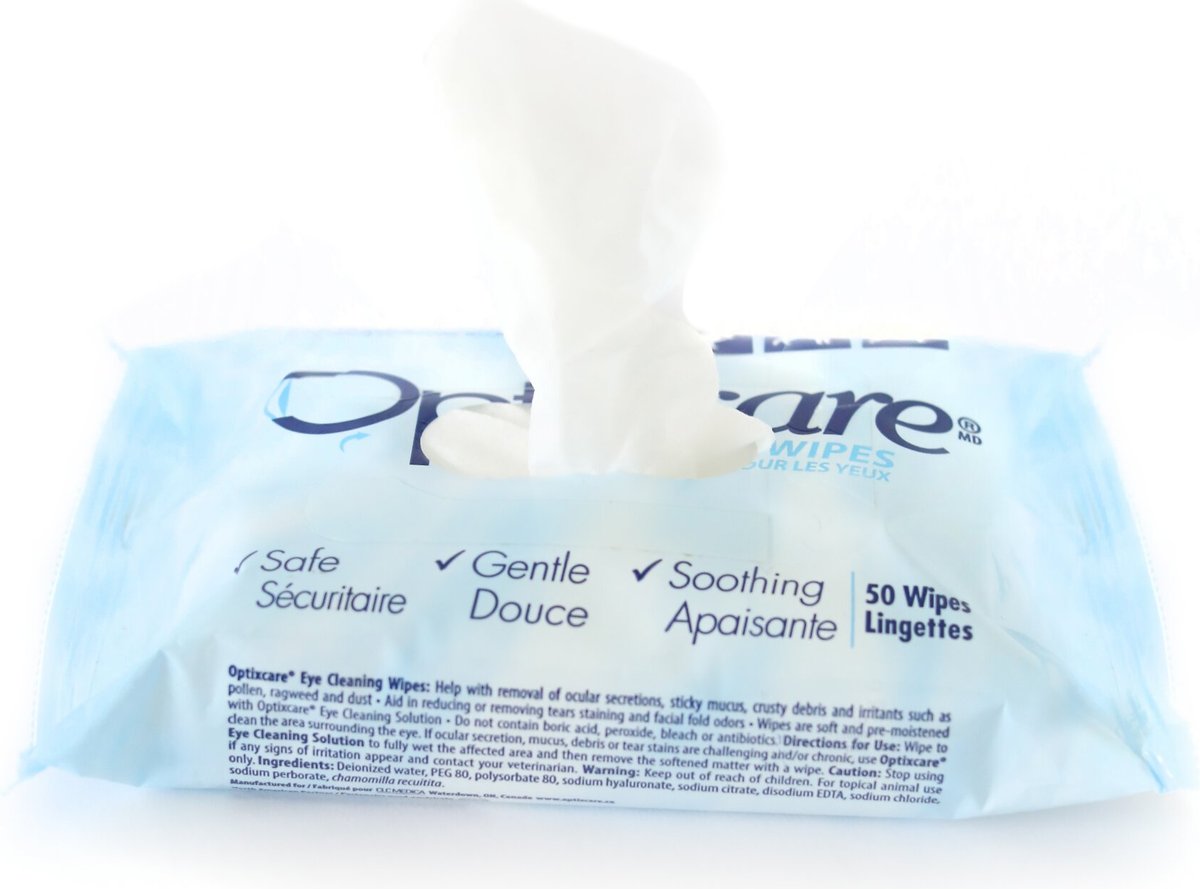 Optixcare Dog and Cat Eye Cleaning Wipes