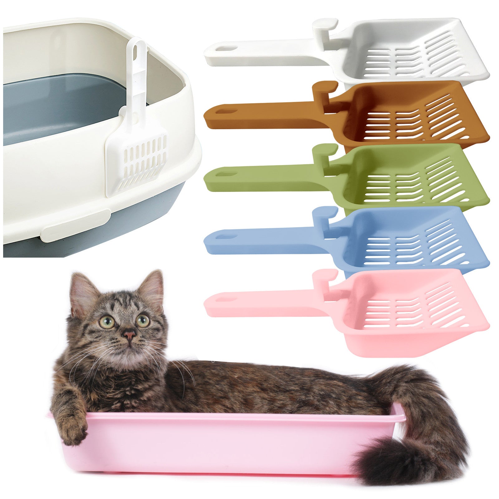 WANYNG Pet Cleaning Supplies Hook Integrated Sturdy And Durable Practical Cat Litter Shovel