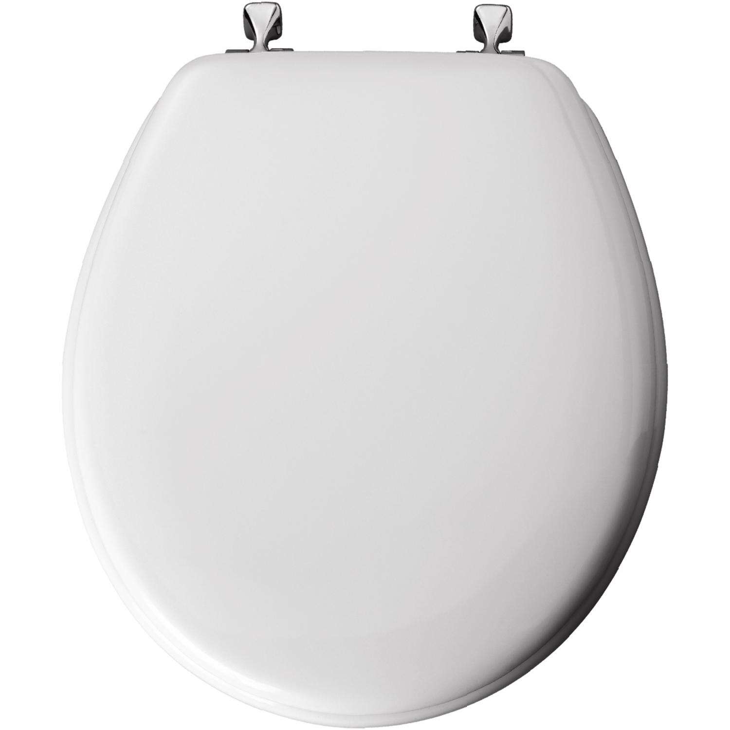 Mayfair by Bemis Edgewater Round White Enameled Wood Toilet Seat