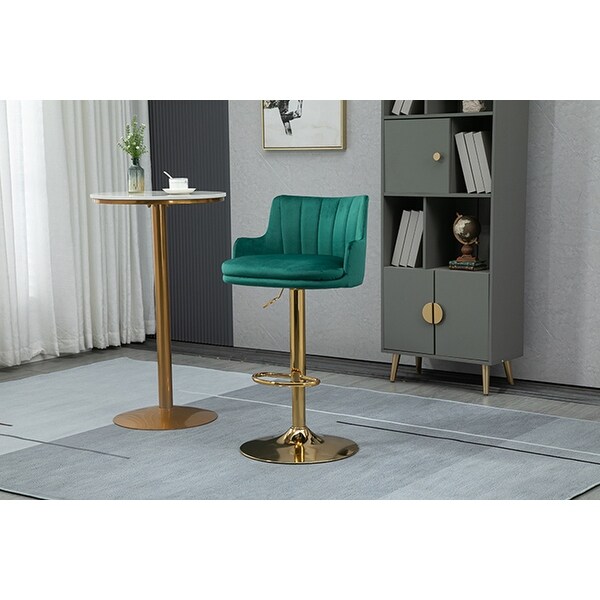 Retro Counter Height Barstools with Ergonomic-Designed Backrest and Footrest