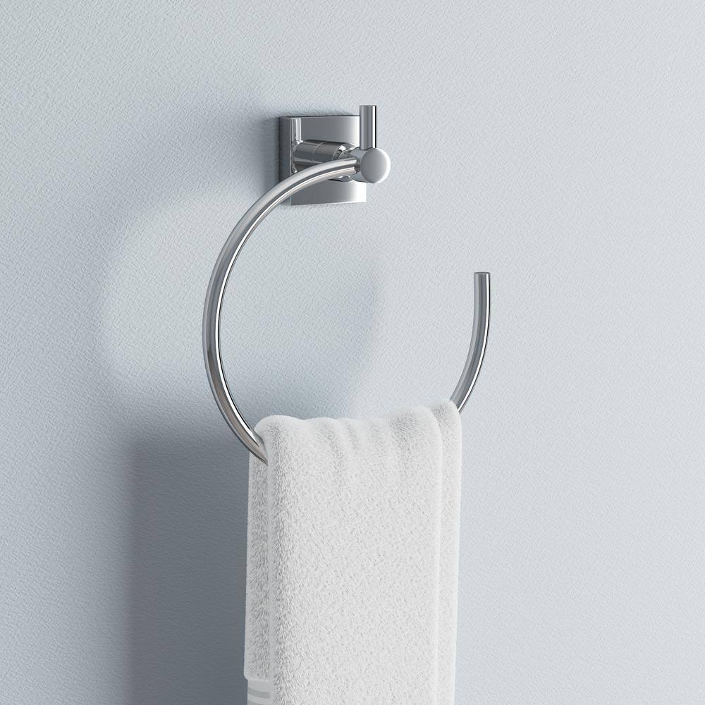 No Drilling Required Hukk Towel Ring in Chrome HU207-CHR