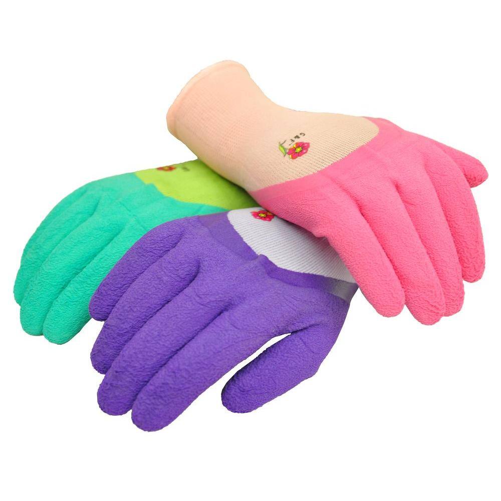 G  F Products 2030 Women Garden Gloves with Micro Foam Nitrile Coating Texture Grip (3 per Pack) 2030