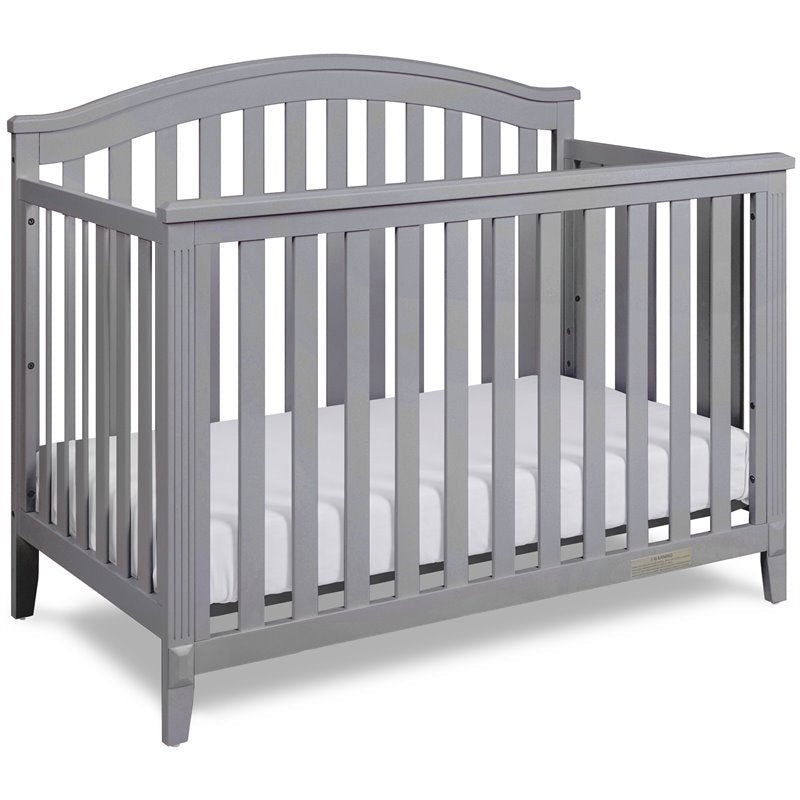 AFG Baby Furniture Kali II 4-in-1 Crib with Leila 2-Drawer Changing Table Gray