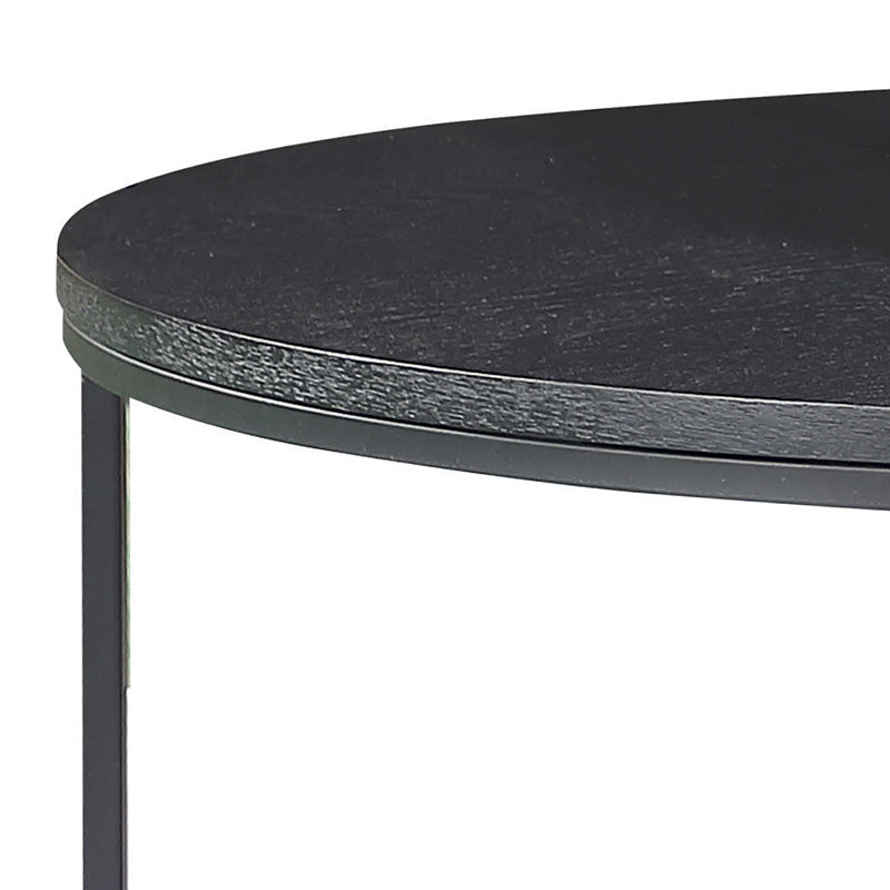 BRANDI Nest of 2 Tables 75/90cm - Black