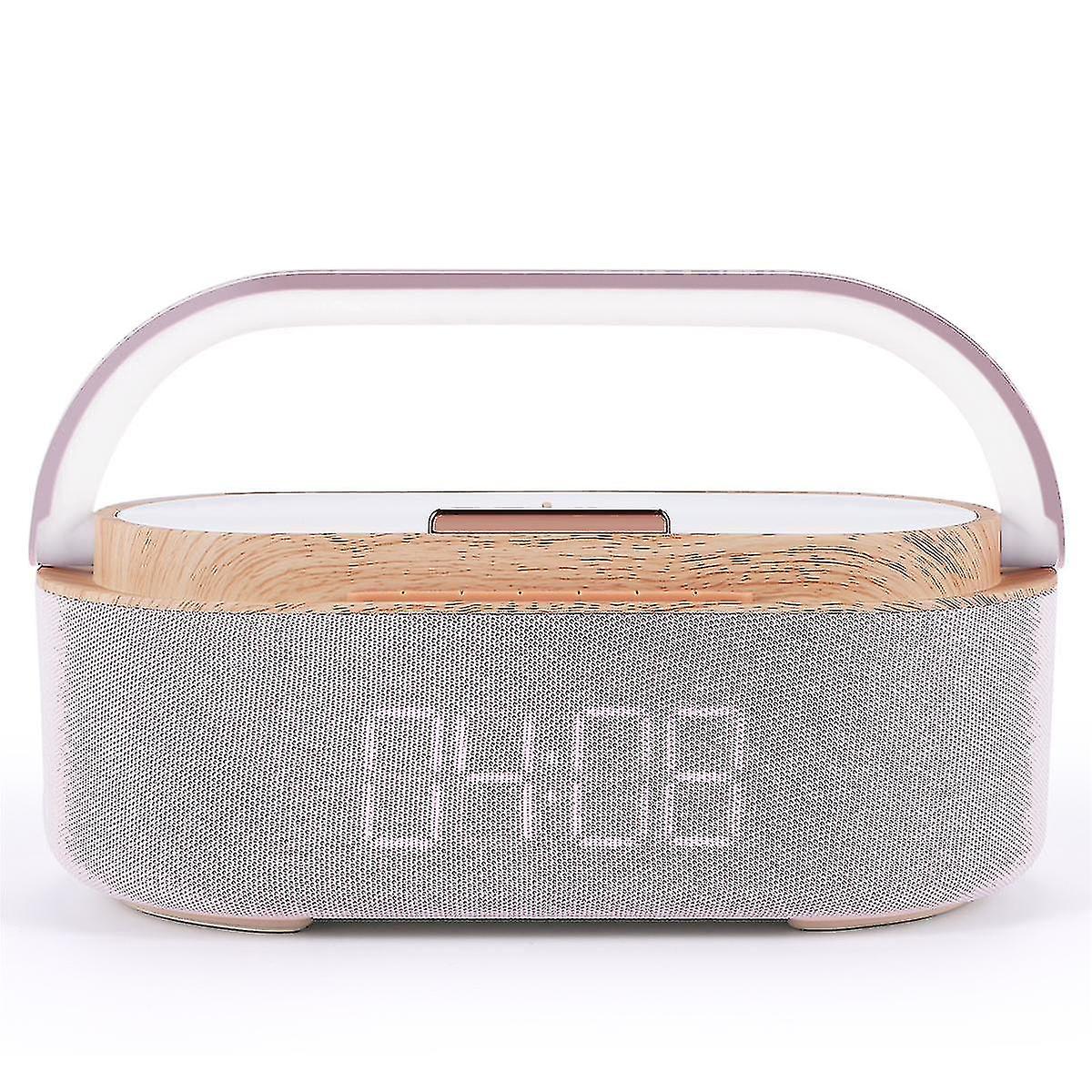 Digital Alarm Clock Radio With Bluetooth Speaker，night Light， Wireless Charger， Dual Speaker，adjust