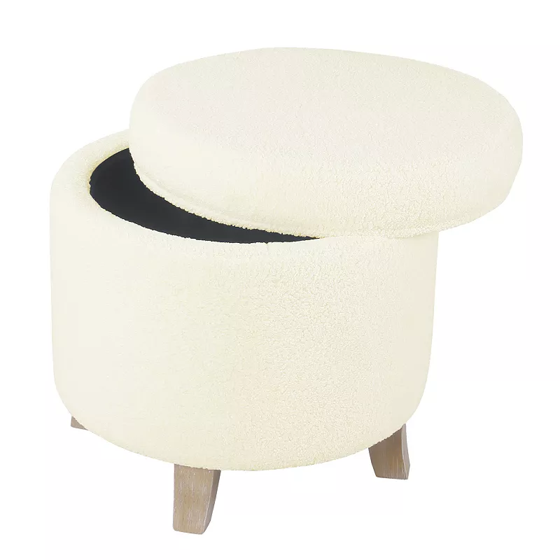 HomePop Cole Classics Round Storage Ottoman