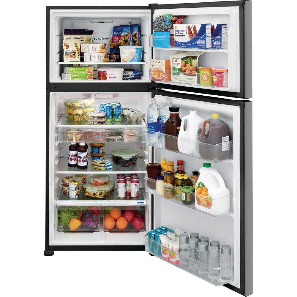 Frigidaire 28.5 in. 20 cu. ft. Top Freezer Refrigerator in Stainless Steel Energy Star FFHT2045VS