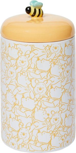 Disney Winnie the Pooh Yellow Ceramic Dog and Cat Treat Jar