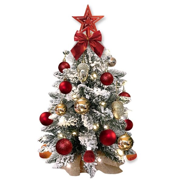 2ft Tabletop Christmas Tree with Artificial Mini Christmas Decoration