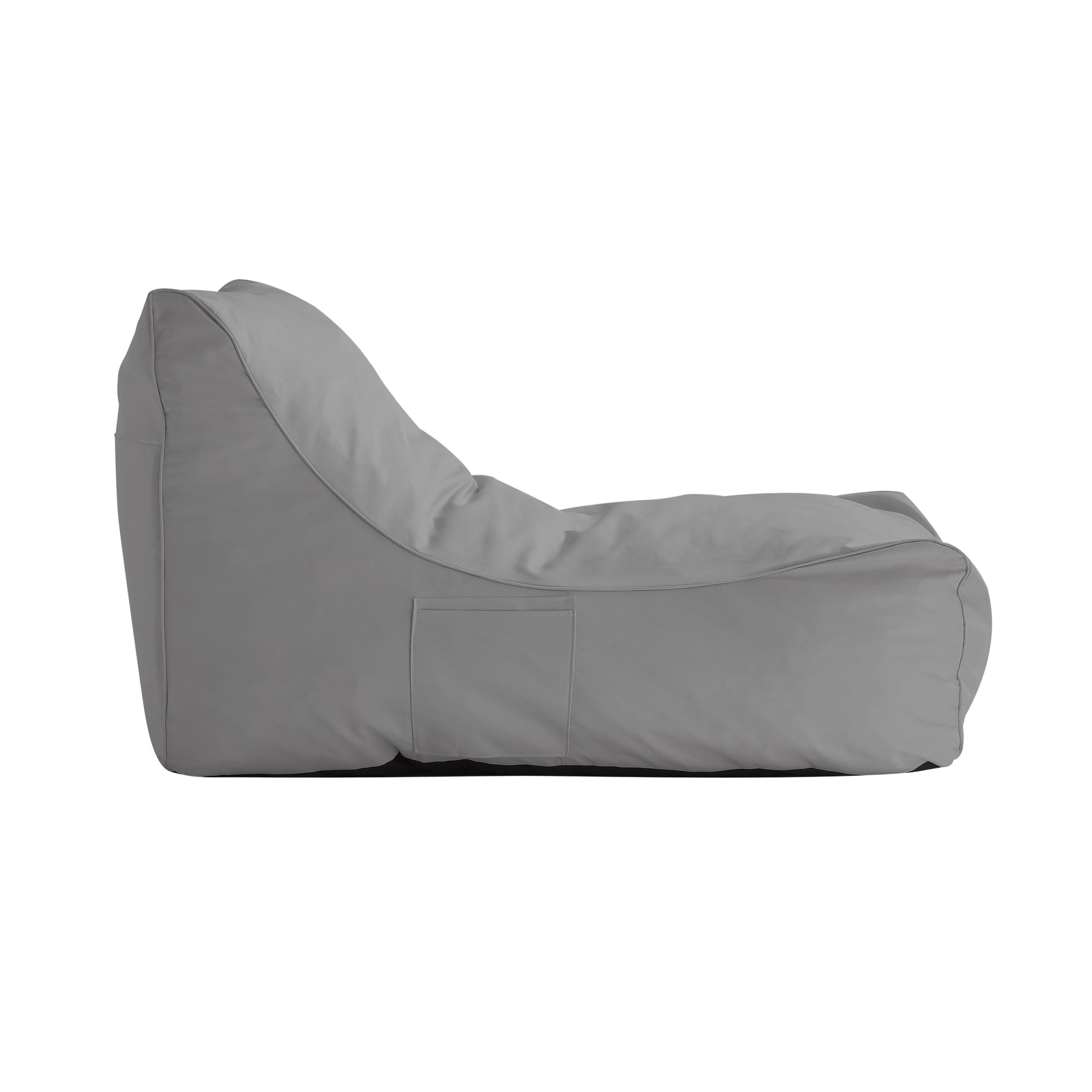 Loungie Resty Memory Foam Sofa Nylon Indoor/ Outdoor Self Expanding Water Resistant Sleeper Couch, Light Grey