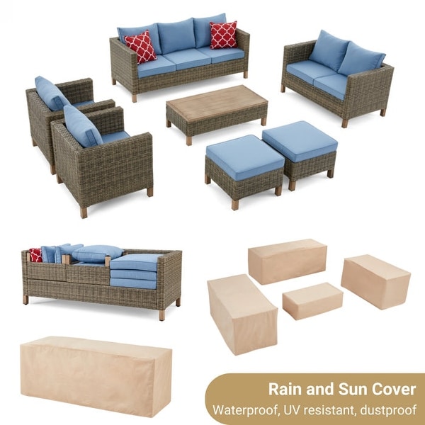 7 Piece Sectional Seating Group with Cushions