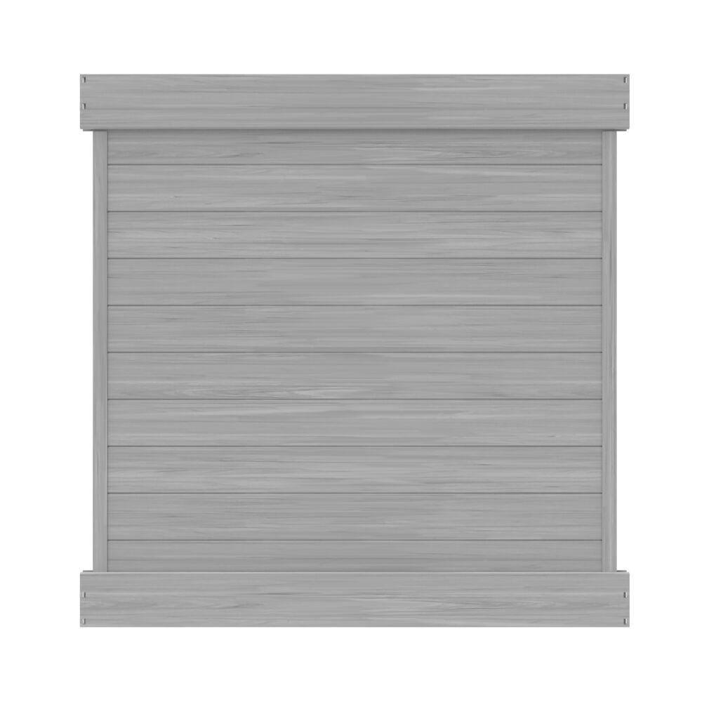 Barrette Outdoor Living Horizontal Fence 6 ft. x 6 ft. Driftwood Vinyl Privacy Fence Panel Kit 73045601