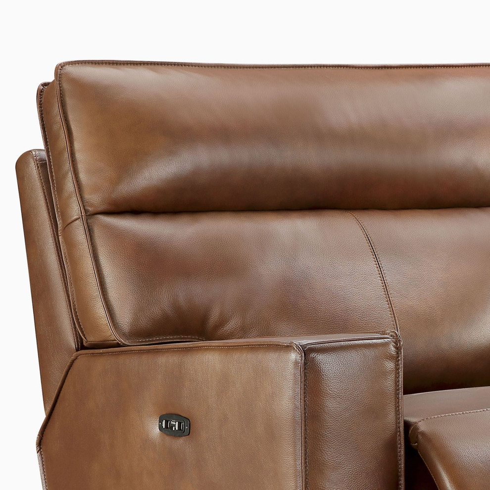 Ethan Leather Power Recliner  Power Headrest   Contemporary   Recliner Chairs   by Abbyson Living  Houzz