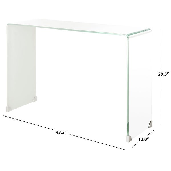 SAFAVIEH Crysta Ombre Glass Console Table - Clear / White - 43.3