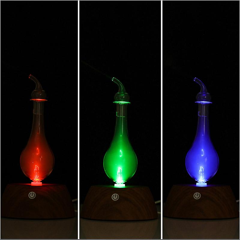 50ml Mini Pure Essential Oil Aromatherapy Diffuser 100-240v Aroma Nebulizing Humidifier Machine With Colorful Night Light