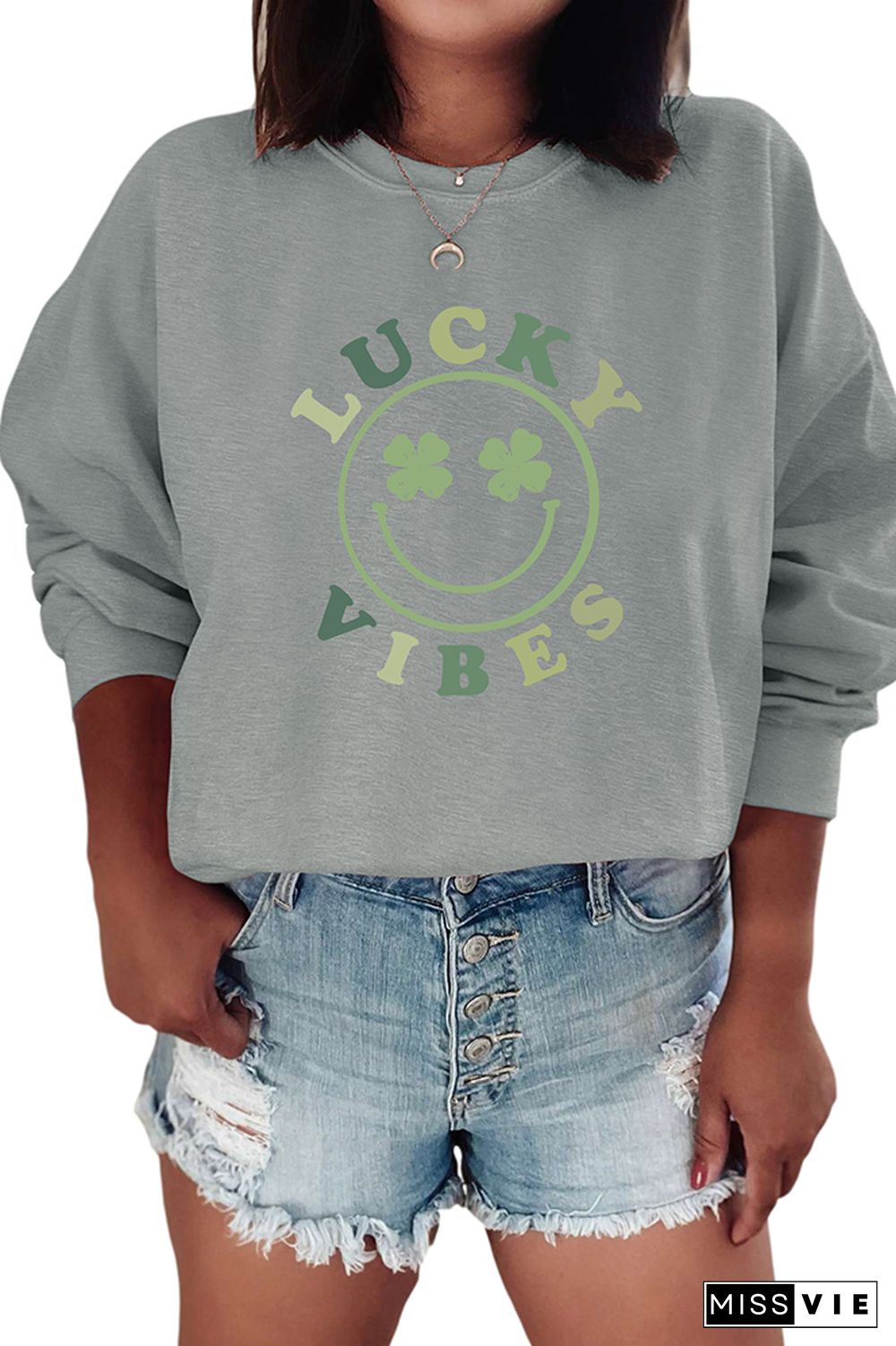 Lucky Vibes-ST Patricks Day Sweatshirt Wholesale