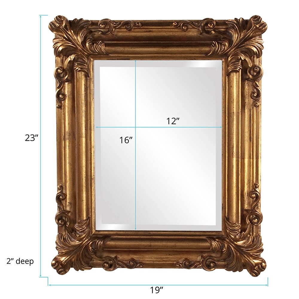 an Andrews Gold Wood Frame Edwin Decorative Wall Mirror   23\
