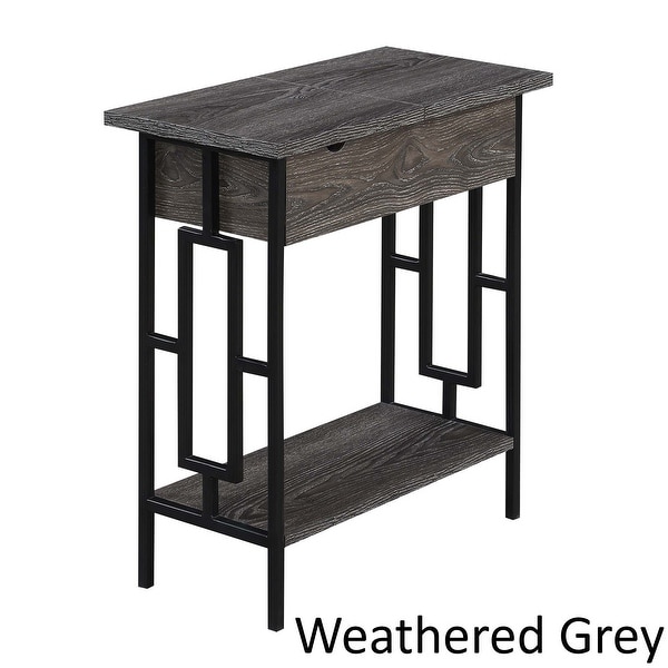 Porch and Den Alberni Flip Top End Table with Charging Station