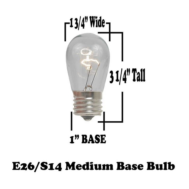 Novelty Lights Edison Outdoor String Lights With 25 In line Sockets White Wire 37 5 Feet