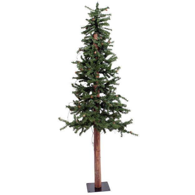 Vickerman Artificial Alpine Tree With Pine Cones and Vine