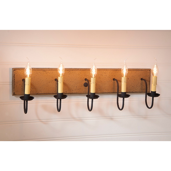 Irvin's Tinware 9199TPWD 5 Light Vanity Light in P...