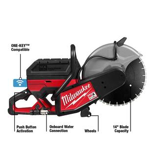 MW MX FUEL Lithium-Ion Cordless 14 in. Cut Off Saw Kit with (2) Batteries and Charger MXF314-2XC