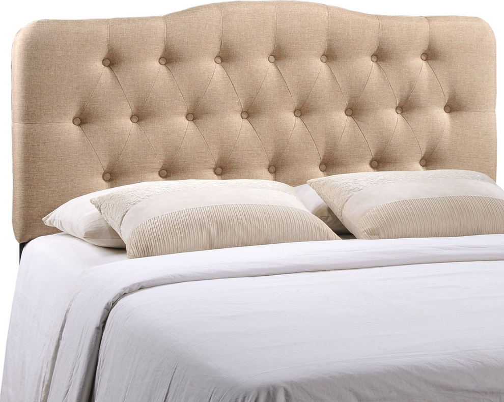 Annabel Queen Tufted Upholstered Fabric Headboard   Transitional   Headboards   by Modway  Houzz