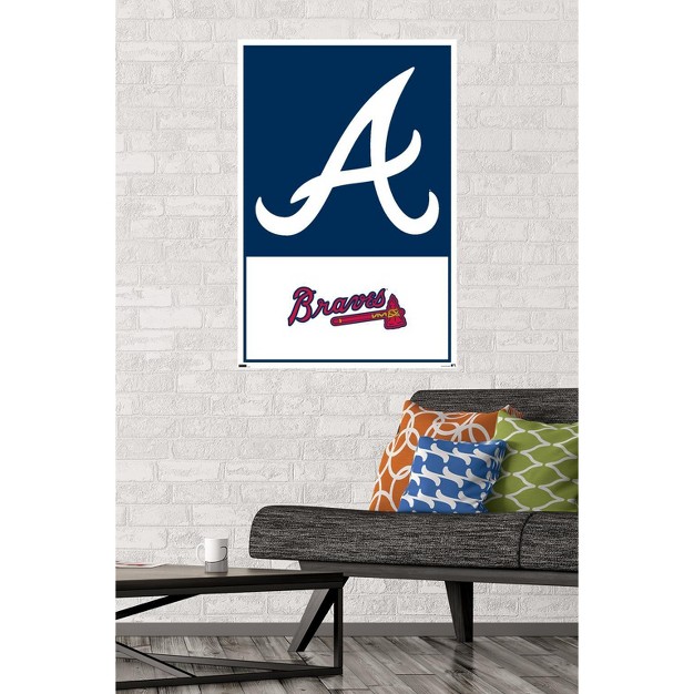 Trends International Mlb Atlanta Braves Logo 22 Unframed Wall Poster Prints