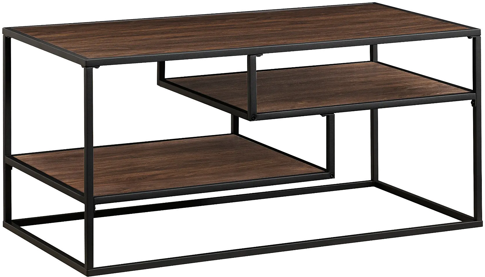 Maya Dark Walnut Floating Shelf Coffee Table