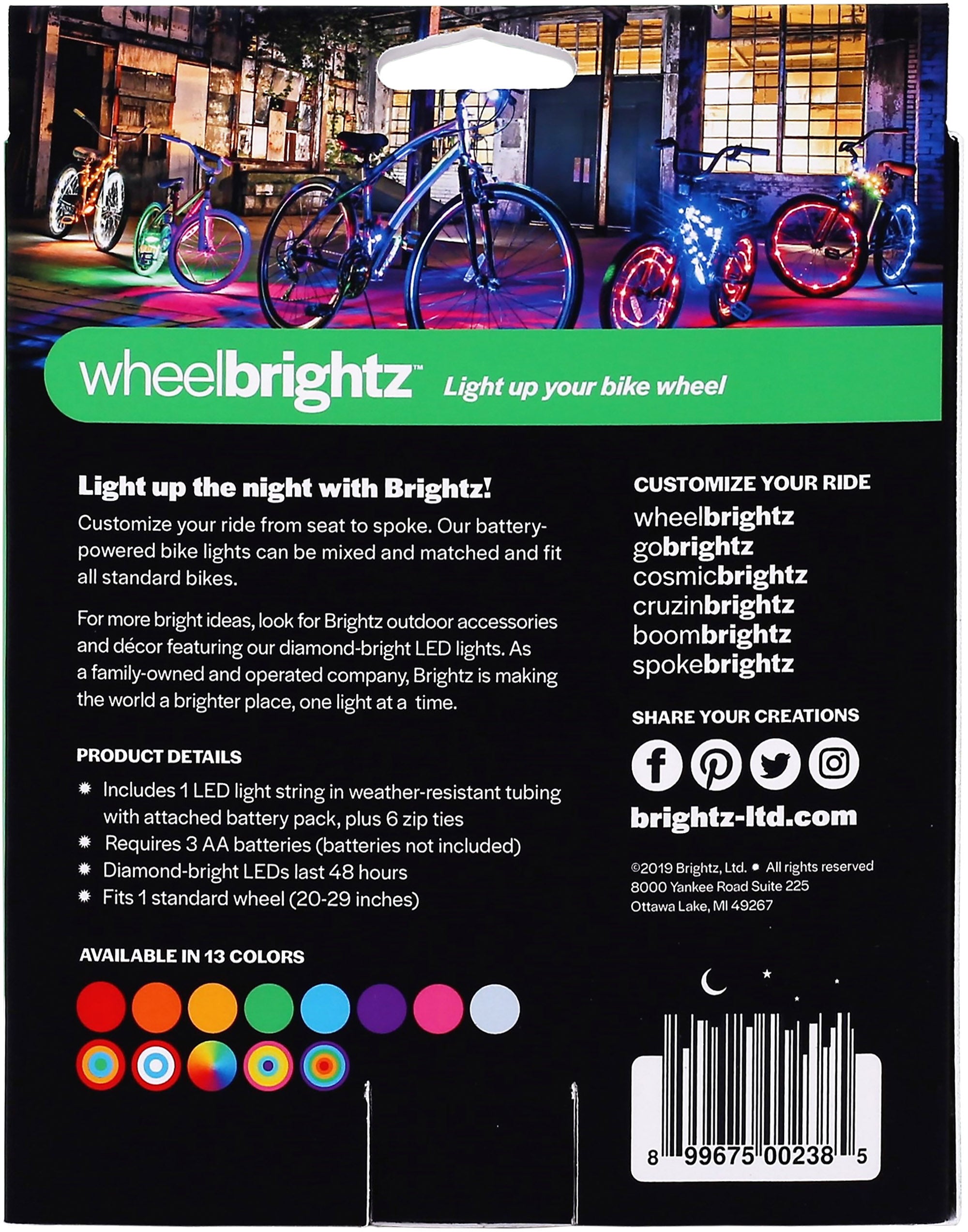 Wheel Brightz - Green (2-Pack Bundle for 2 Tires)