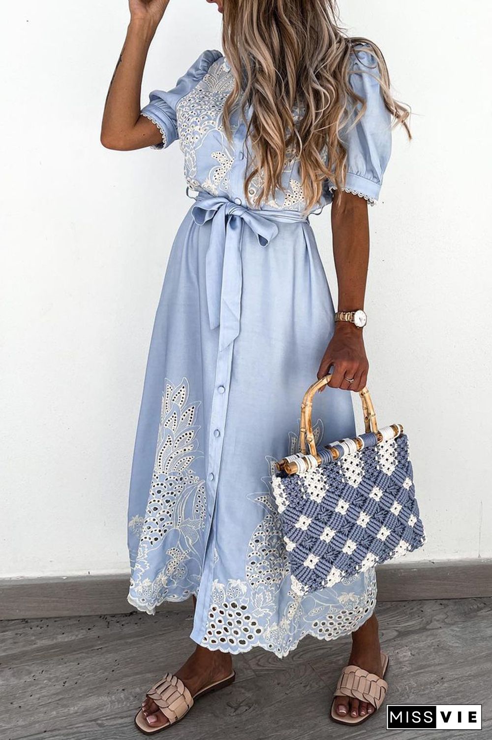 Casual Solid Split Joint Turndown Collar Shirt Dress Dresses