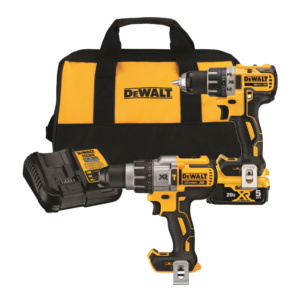 DEWALT 20V MAX 2pc Cordless Combo Kit Drill Driver Hammer Drill