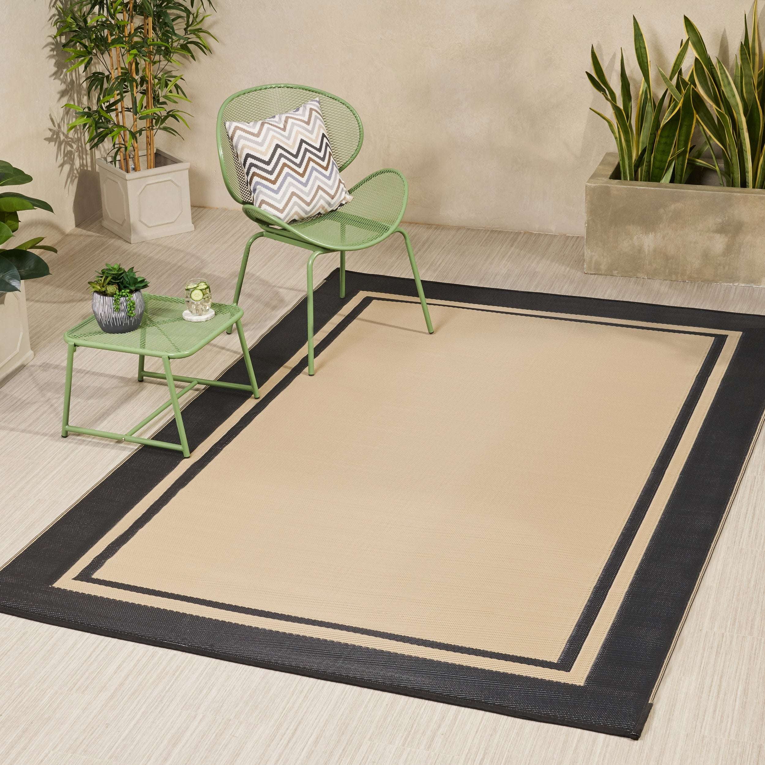 Jamir Outdoor Outdoor Modern Scatter Rug