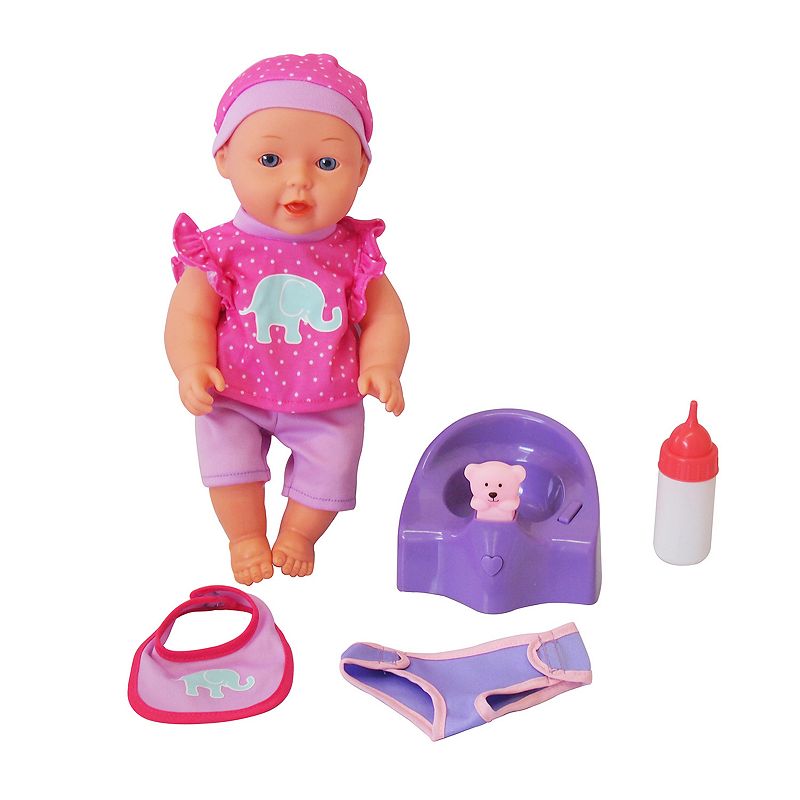 Dream Collection 12 Baby Doll with Musical Potty - Pink