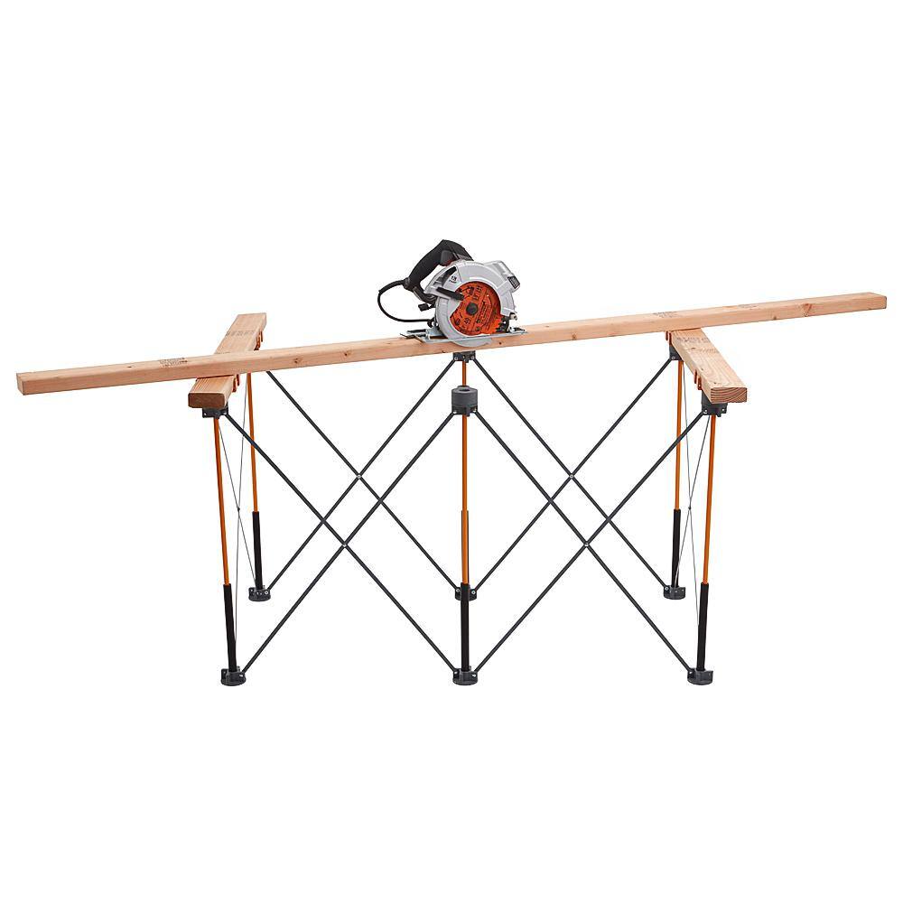 BORA 30 in. x 24 in. x 48 in. Steel Centipede Work Support Sawhorse with Accessories CK6S