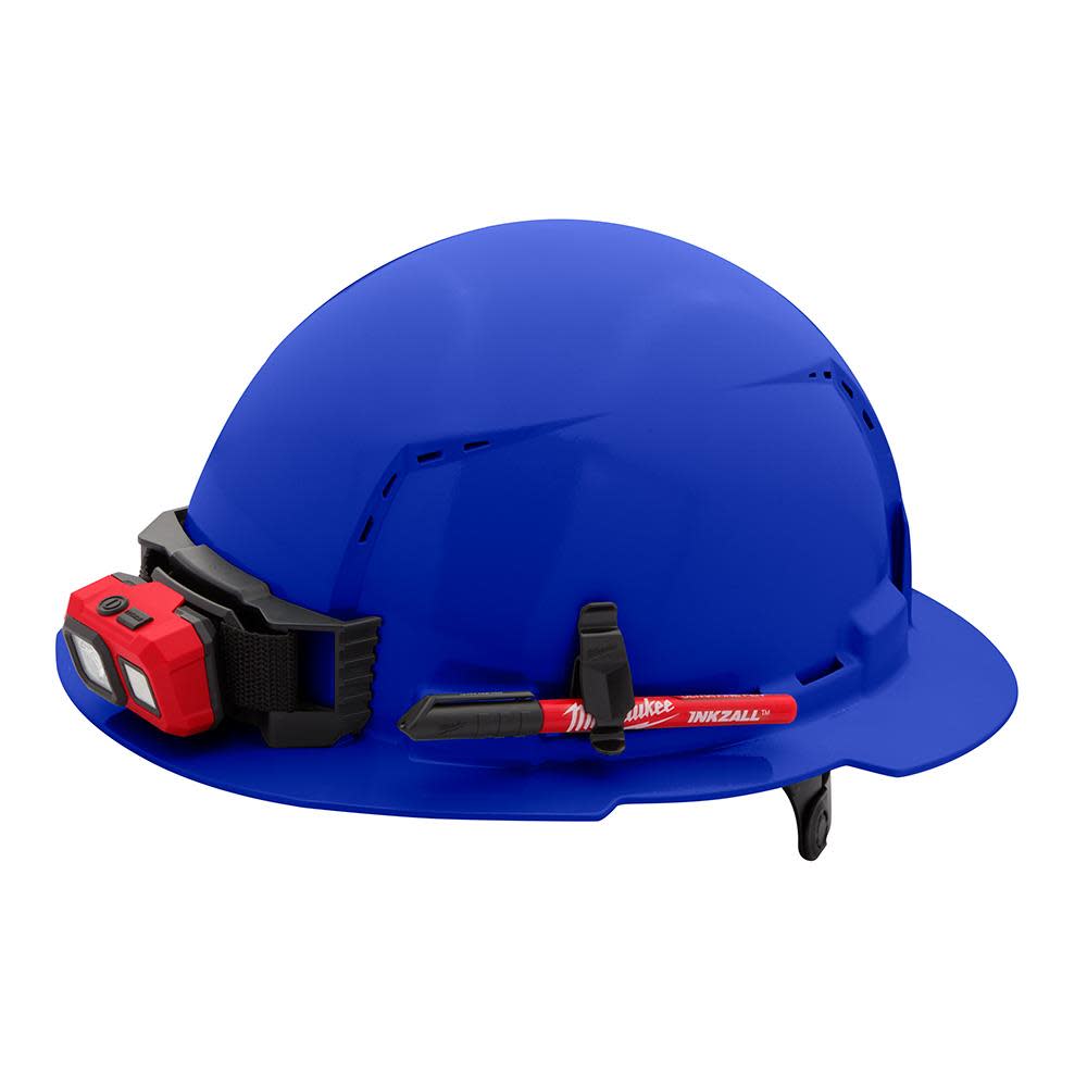 Milwaukee Blue Full Brim Vented Hard Hat with 6pt Ratcheting Suspension Type 1 Class C