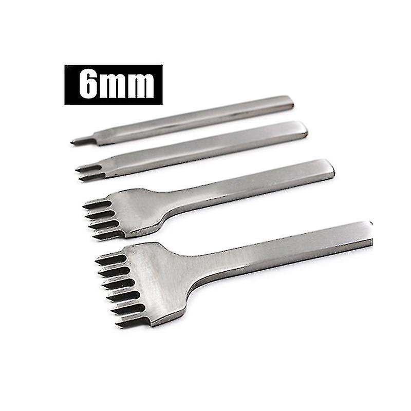 4pcs Diy Leather Spacing Punch Tool 3/4/5/6mm Leather Hole Punches Leather Craft Tools