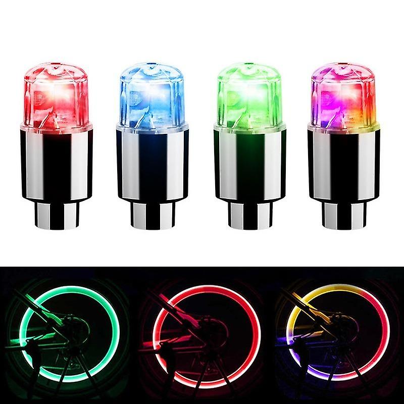 Born Pretty Universal Wheel Led Light Car Motorcycle Bike Neon Valve Cap Lamp Tire Hub Colorful Flashing Lights Night Neon Bulb Decor