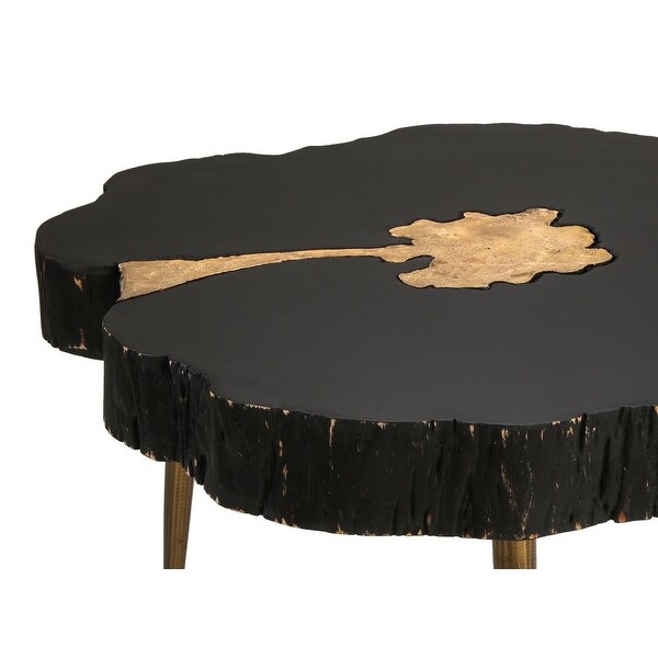 Timber Black and Brass Cocktail Table