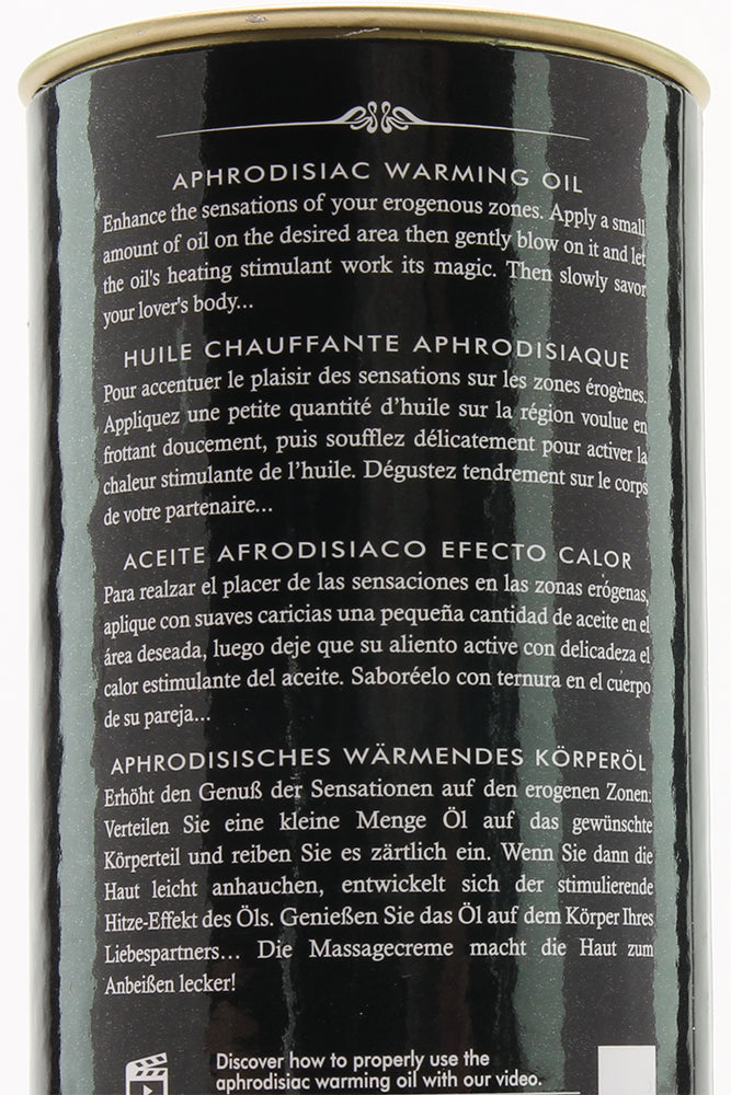 Aphrodisiac Warming Oil 3.5oz/100ml in Vanilla Fetish