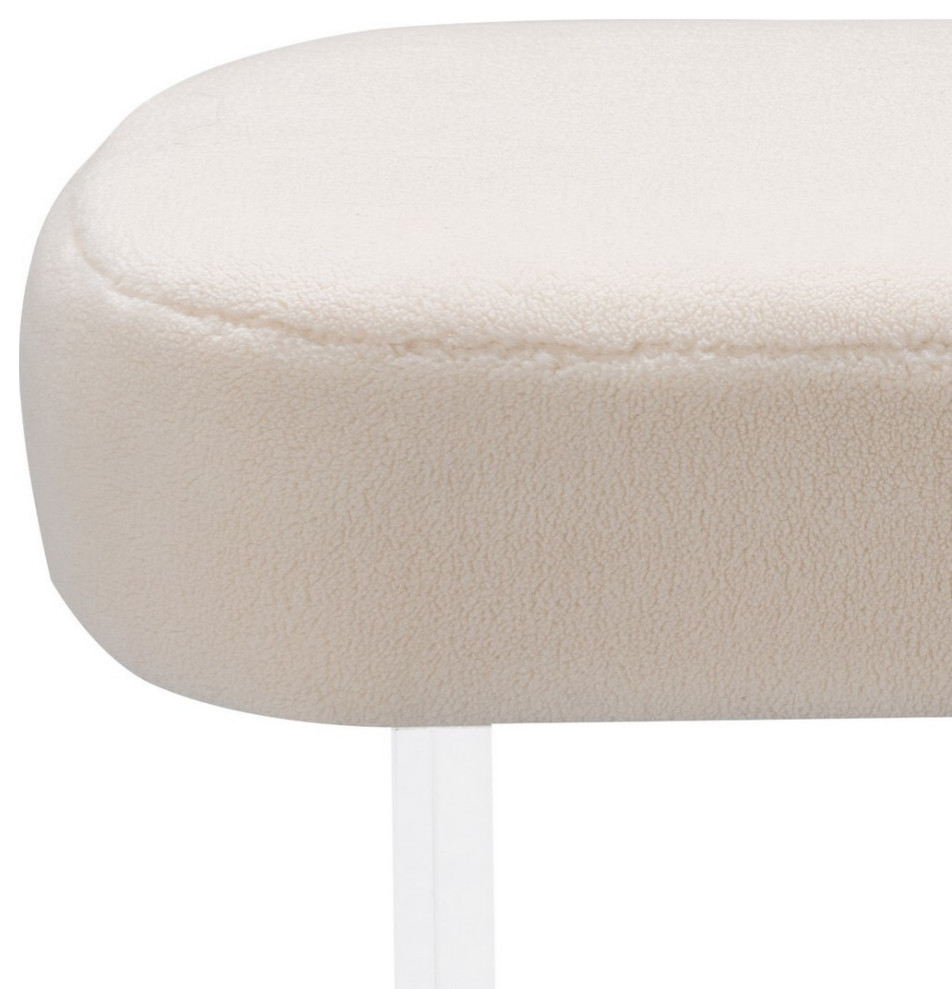 Barbie Faux Sheepskin Ottoman   Contemporary   Footstools And Ottomans   by V.S.D Furniture  Houzz