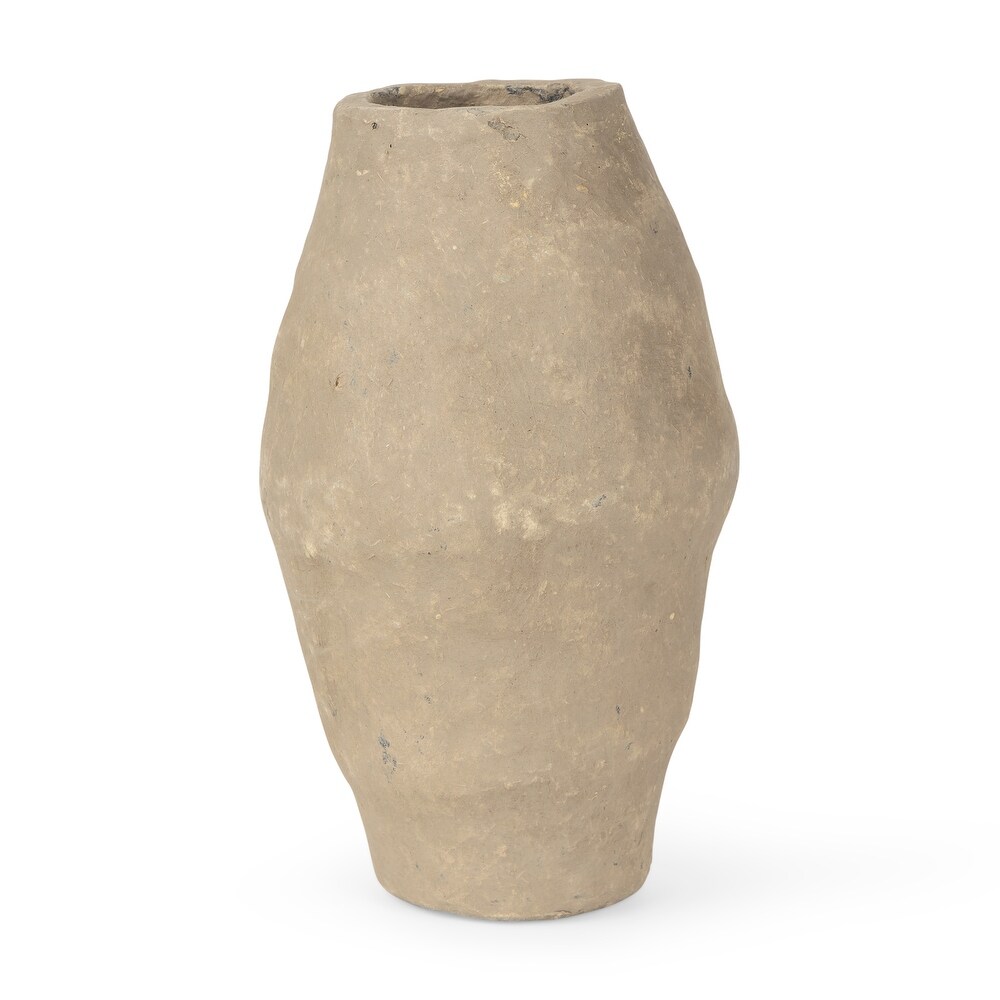 Rundal Small Grey Paper Mache Vase