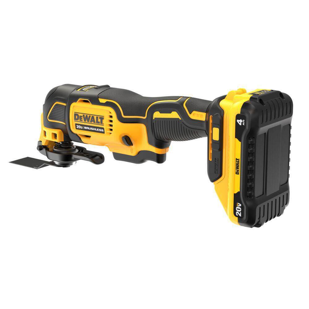 DEWALT DCS354Q1 ATOMIC 20V MAX Lithium-Ion Cordless Oscillating Tool Kit with 4.0Ah Battery， Charger and Kit Bag