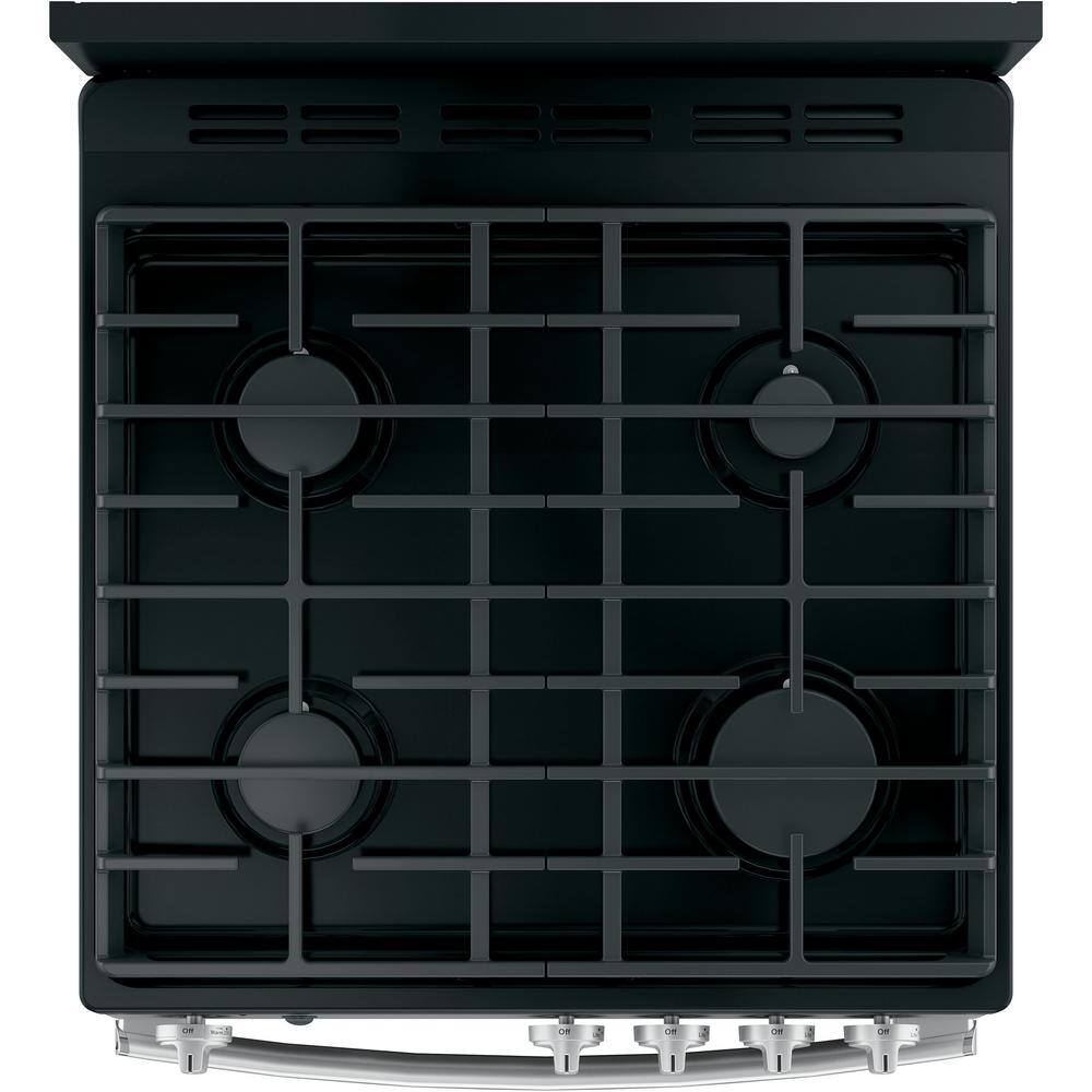 GE 24 in. 2.9 cu ft. Freestanding Gas Range in Stainless Steel JGAS640RMSS