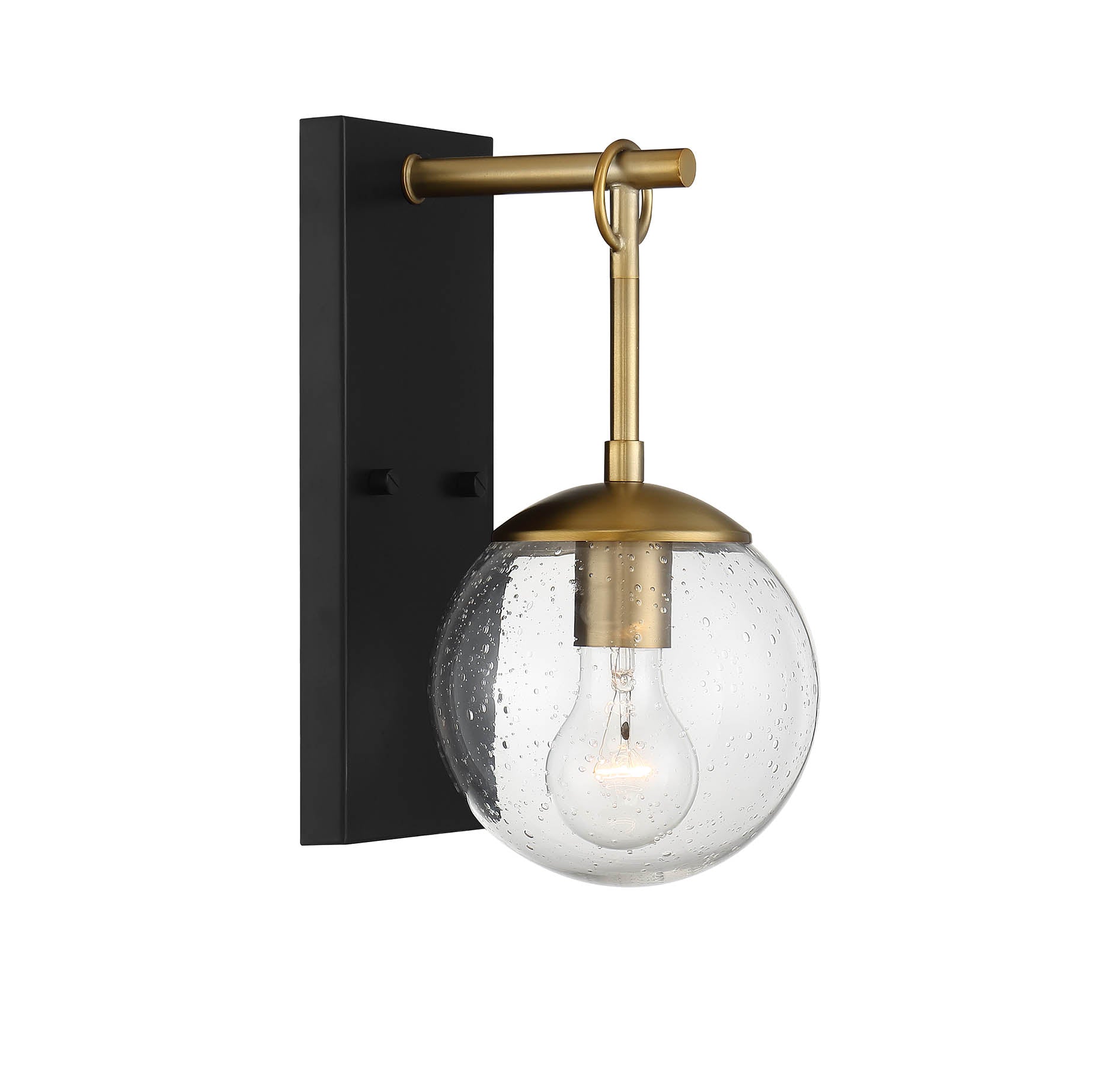 Trade Winds Lighting TW70034-BN Outdoor Wall Light in Oil Rubbed Bronze With Brass Accents