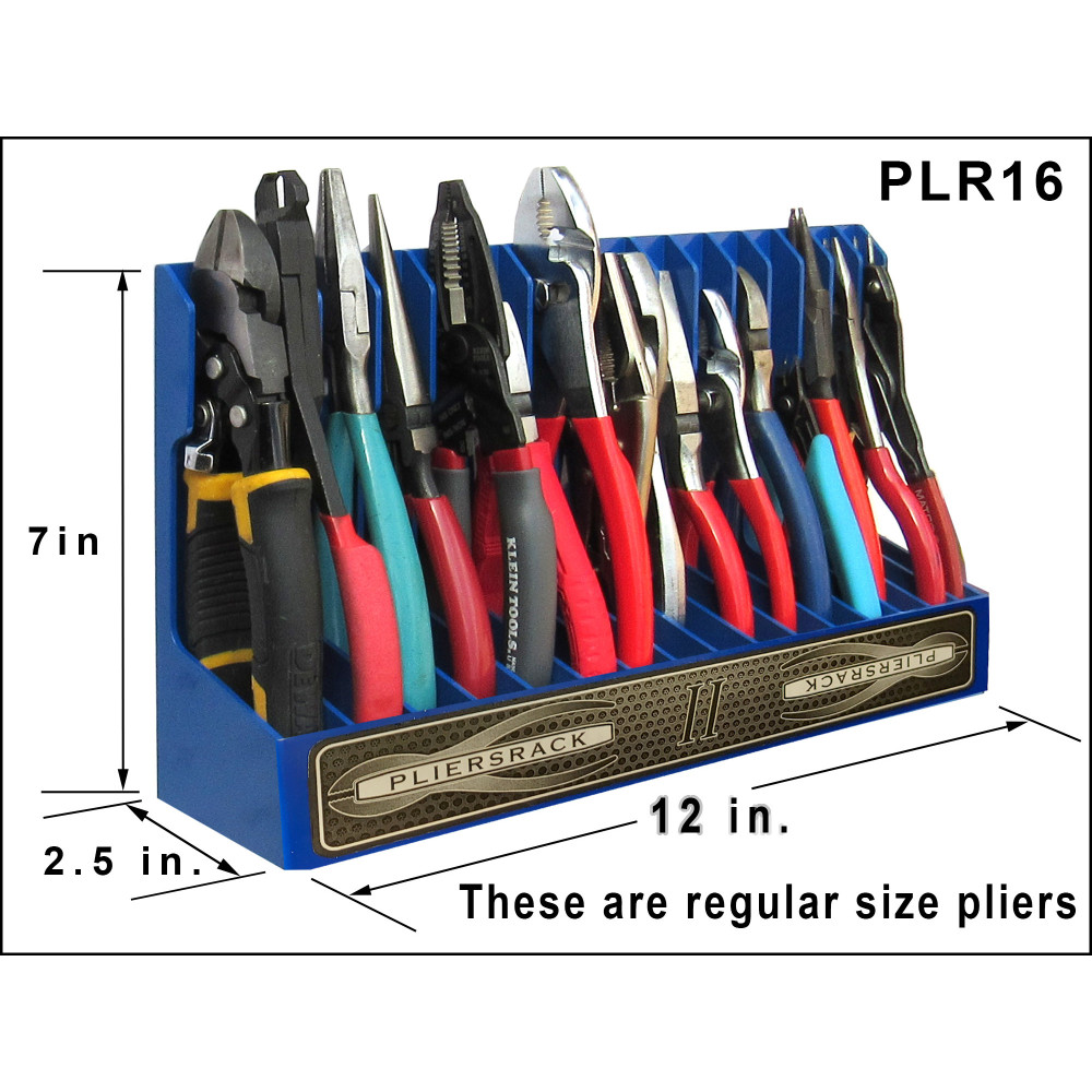 Plyworx Pliersrack Blue ABS Plastic 16 Slot ;