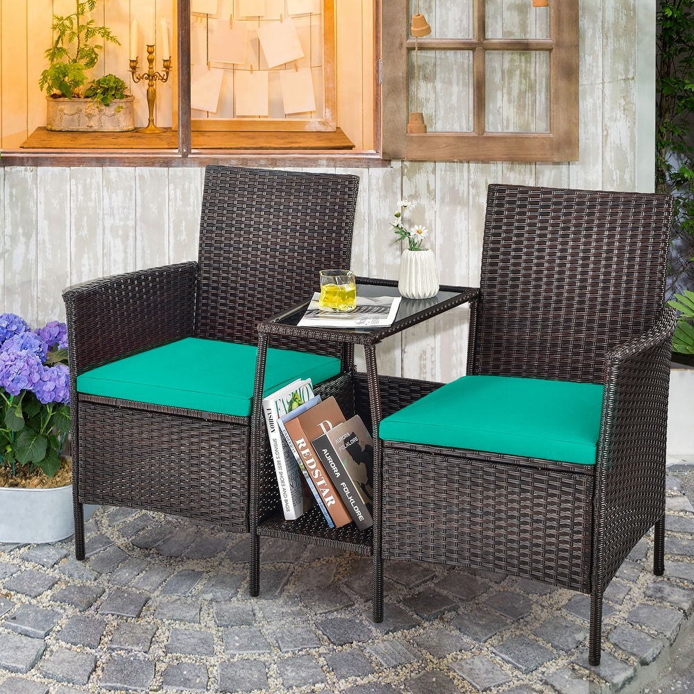 Outdoor Furniture Set Rattan Conversation Set with CoffeeTable