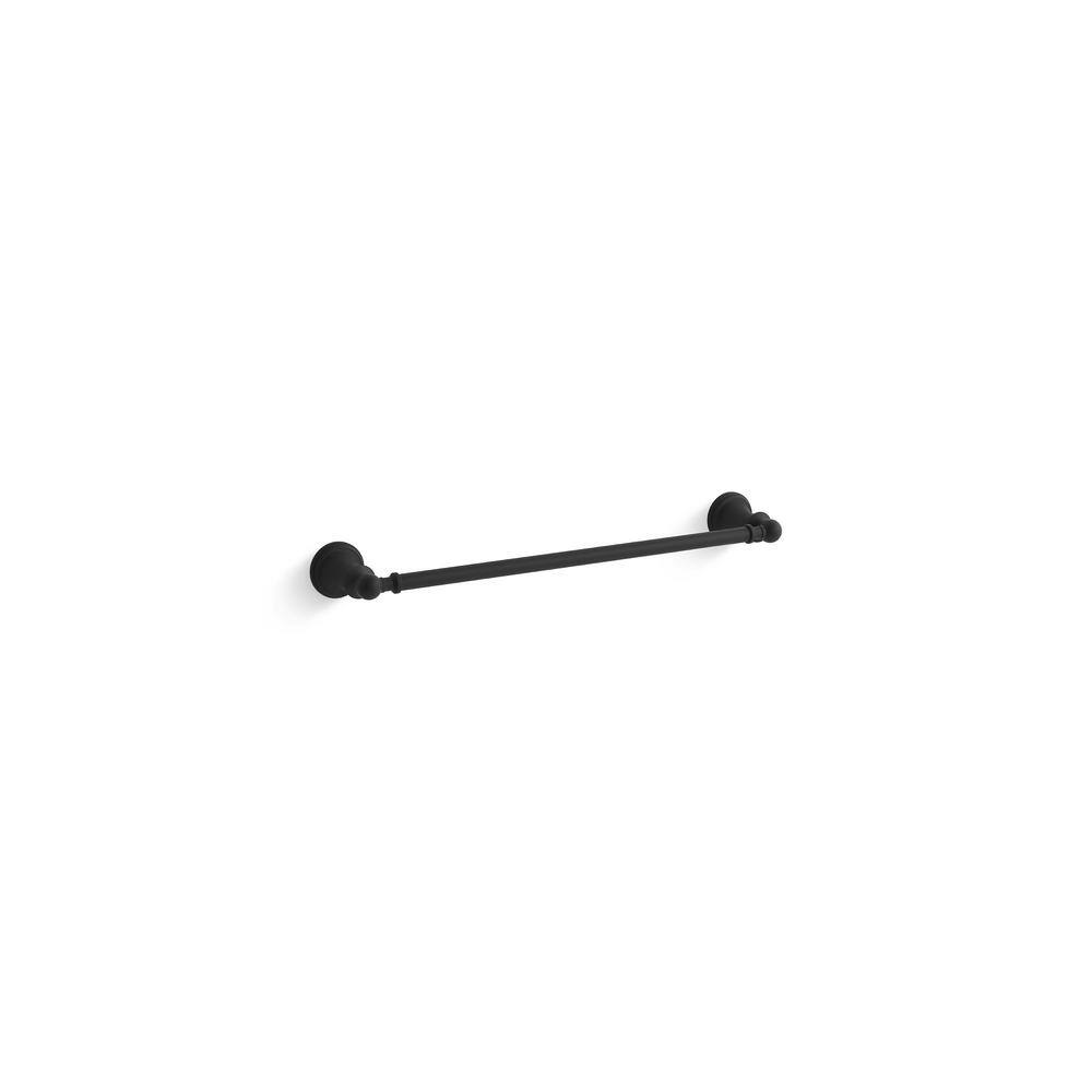 KOHLER Capilano 18 in. Towel Bar in Matte Black K-R26682-BL