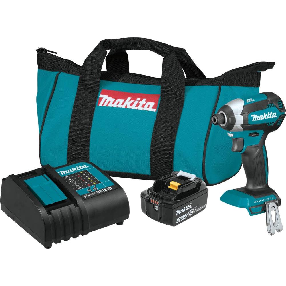 Makita 18V LXT Lithium-Ion Brushless Cordless Impact Driver Kit (3.0Ah) XDT131 from Makita