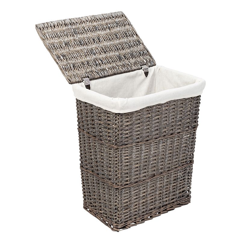 Honey-Can-Do 7-Piece Split Willow Woven Bathroom Storage Basket Set